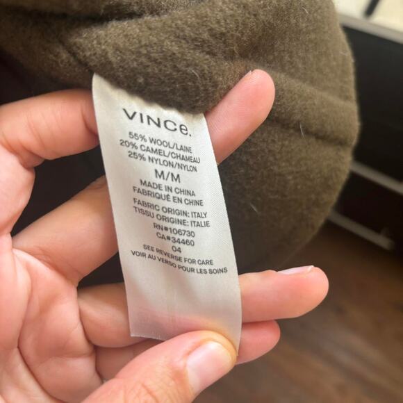 Vince Brown Wool Coat Size M - Picture 4 of 7